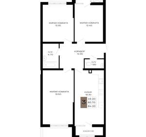3-к квартира, вторичка, 84м2, 3/21 этаж