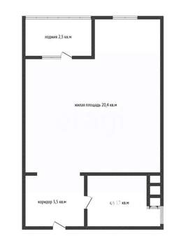 Студия квартира, вторичка, 28м2, 5/19 этаж
