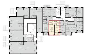 1-к квартира, строящийся дом, 41м2, 1/3 этаж