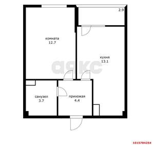 1-к квартира, вторичка, 38м2, 5/16 этаж