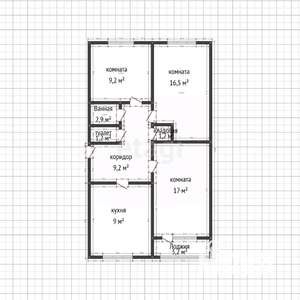 3-к квартира, вторичка, 66м2, 1/2 этаж