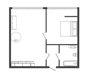 1-к квартира, вторичка, 45м2, 5/24 этаж