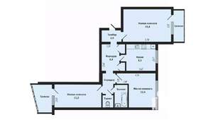 3-к квартира, вторичка, 66м2, 3/9 этаж