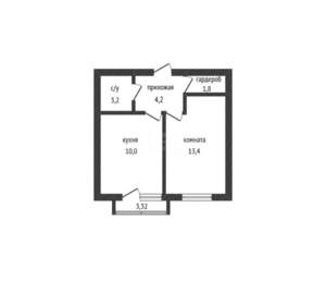 1-к квартира, вторичка, 33м2, 2/3 этаж