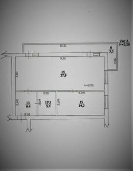 2-к квартира, вторичка, 67м2, 1/4 этаж