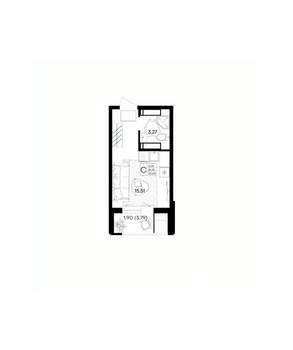 Студия квартира, вторичка, 21м2, 2/18 этаж
