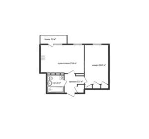 1-к квартира, вторичка, 43м2, 7/16 этаж