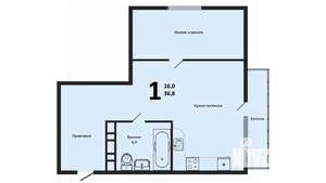 1-к квартира, вторичка, 37м2, 15/17 этаж