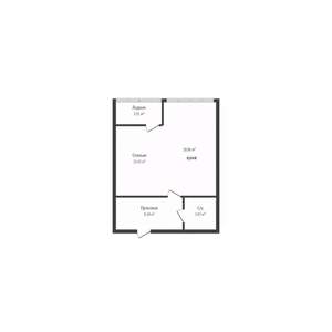 1-к квартира, вторичка, 44м2, 3/18 этаж