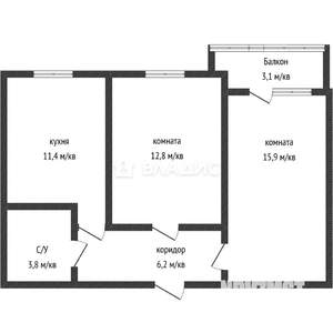 2-к квартира, вторичка, 50м2, 3/16 этаж