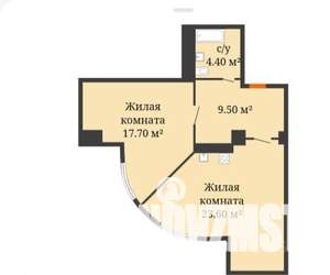 2-к квартира, вторичка, 55м2, 7/16 этаж