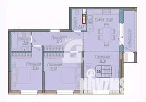 2-к квартира, вторичка, 74м2, 11/18 этаж
