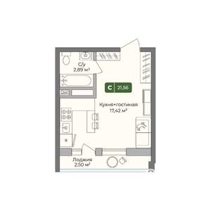 Студия квартира, вторичка, 22м2, 1/10 этаж