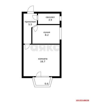 1-к квартира, вторичка, 31м2, 2/4 этаж