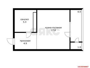 Студия квартира, вторичка, 34м2, 14/25 этаж
