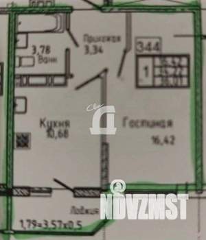 1-к квартира, вторичка, 35м2, 16/18 этаж