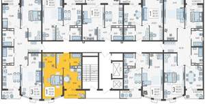 1-к квартира, вторичка, 40м2, 21/21 этаж