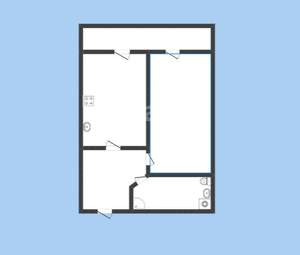 1-к квартира, вторичка, 42м2, 1/6 этаж