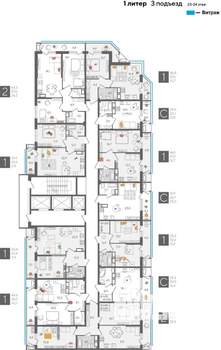 1-к квартира, вторичка, 45м2, 24/24 этаж