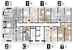 2-к квартира, вторичка, 60м2, 2/16 этаж