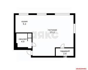 1-к квартира, вторичка, 41м2, 1/5 этаж
