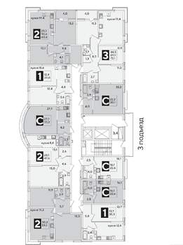 Студия квартира, вторичка, 36м2, 6/16 этаж
