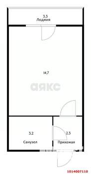 Студия квартира, вторичка, 24м2, 2/3 этаж