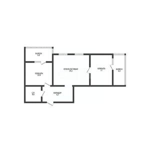 2-к квартира, вторичка, 65м2, 23/24 этаж