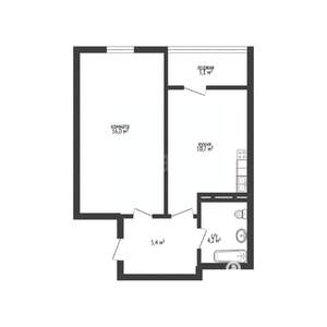 1-к квартира, вторичка, 36м2, 16/16 этаж