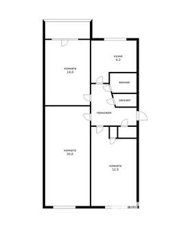 3-к квартира, вторичка, 66м2, 3/6 этаж