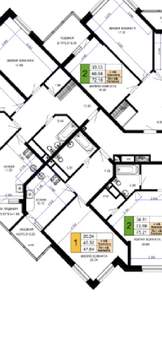 1-к квартира, вторичка, 47м2, 7/12 этаж