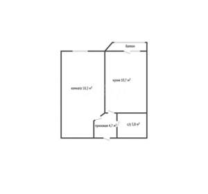1-к квартира, вторичка, 37м2, 14/17 этаж