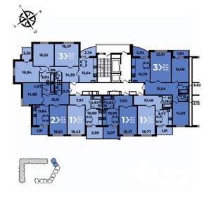 1-к квартира, вторичка, 45м2, 9/19 этаж