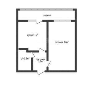 1-к квартира, вторичка, 37м2, 1/18 этаж