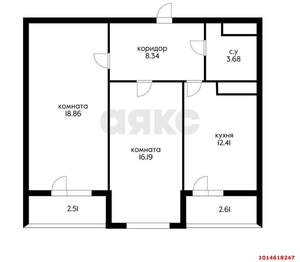 2-к квартира, вторичка, 66м2, 10/24 этаж