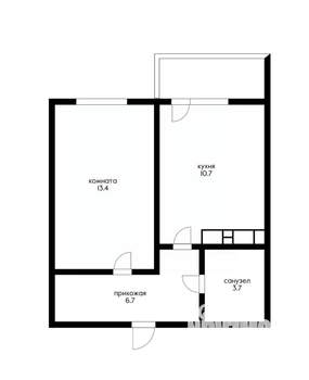 1-к квартира, вторичка, 34м2, 11/16 этаж