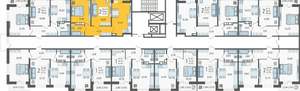 2-к квартира, вторичка, 53м2, 1/12 этаж