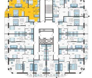 2-к квартира, строящийся дом, 67м2, 3/16 этаж