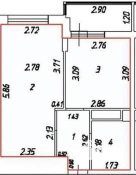 1-к квартира, вторичка, 31м2, 18/24 этаж