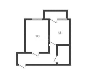 1-к квартира, вторичка, 37м2, 5/6 этаж