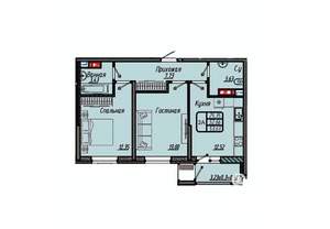 2-к квартира, вторичка, 54м2, 2/9 этаж