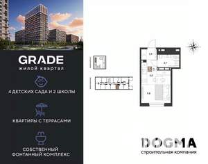 Студия квартира, вторичка, 21м2, 10/18 этаж