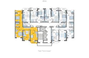 3-к квартира, строящийся дом, 79м2, 17/23 этаж