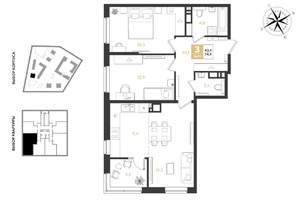 3-к квартира, вторичка, 75м2, 13/18 этаж