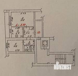 2-к квартира, вторичка, 52м2, 3/9 этаж