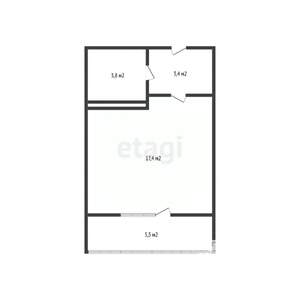 Студия квартира, вторичка, 25м2, 8/16 этаж