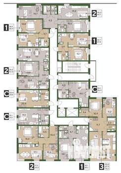 2-к квартира, вторичка, 60м2, 15/16 этаж