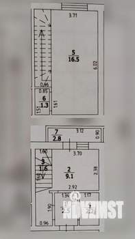 1-к квартира, вторичка, 33м2, 5/6 этаж