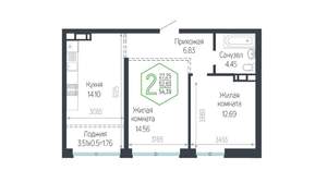 2-к квартира, вторичка, 56м2, 10/24 этаж