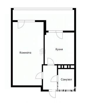 1-к квартира, вторичка, 43м2, 24/24 этаж